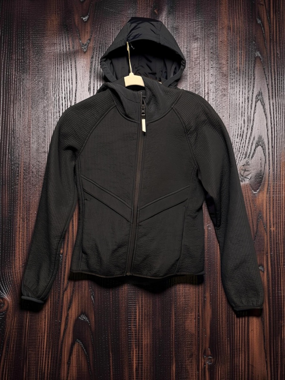 Nike Tech Pack Black Mixed Media Full Zip Hooded Jacket Size XS Water Repellent